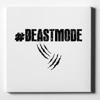BeastMode zver režim - 11 14 - ukrasna platna zidna umjetnost - bijela ivica - 5 8 Galerija umotana