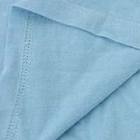 Zkozptok ženske odjeće za kratke rukave Crewneck pamuk posteljina Comfy ljetni casual znojenje maskirne
