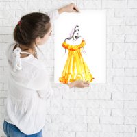 AmericanFlat Yellow Sundress Modna ilustracija blursaii u Art Art Print