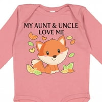 Inktastičnost moja tetka i ujak Ljubi me - mali poklon dječji dječak ili dječji djevojčice dugih rukava