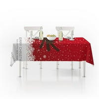 Guvpev božićni stolnjak za ispisan pravokutnik za prazničnu zabavu Kućni dekor savršeni božićni ukrasi