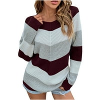 Ženski vrhovi pletene casual labavo dugih rukava jesen i zimski pulover pada hlače za žene džemperi