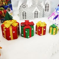Božićni stil kocke šesterokutni spremište za skladištenje Novogodišnji ukras DIY HOLDER PINSHUI