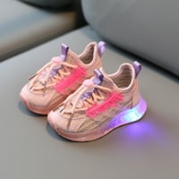 LoyisVidion Toddler Clearence Dječja djeca dječje djevojke cipele LED svijetlo svjetlosne tenisice cipele mrežaste tenisice ružičaste 4-4,5 godina
