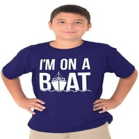 Na brodu Ribolov krstarenje ribolovnim brodom Angler Crewneck T košulje Dječak Girl Teen Brisco Brends XS
