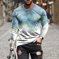 Muški mišićni fitness vrhovi dugih rukava na svijetu karte tiskane majice Personalizirana modna dukserica
