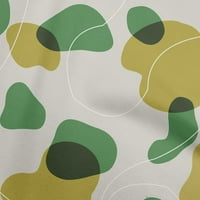 Onuone pamučna kambrična vapna zelena tkanina apstraktna organska oblika šivaći materijal za ispis tkanina sa dvorištem široko