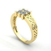 Prirodni 1.5ctw okrugli rez dijamant muški jedinstveni godišnjica angažman prsten čvrsto 14k ruža, bijelo ili žuto zlato IJ si2
