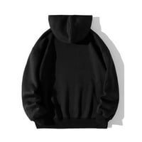 Ketyyh-Chn Muška pulover Duks labavi Ležerne prilike Soft Dugi rukav Muški pulover Majice Black, XL