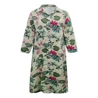 Nizieer Women Loose Revel majica Haljina Ležerne prilike Kaftana Maxi Haljina Cvjetna print Plaža Kuća