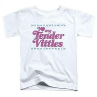 Trevco Tender Vittles-Love kratki rukav mali kratki rukav Tee-White - srednje 3T