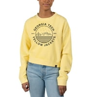 Ženska američka odjeća Gold Georgia Tech Yellow Jackets Fleece Crop pulover Duks