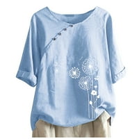 Lopecy-Sta bluze i majice s gumbom Žene bluze i vrhovi modne prodajne čišćenje modne žene casual gumb