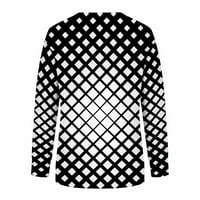 Duksevi za žene Loase Fit Crew Crt dugih rukava pulover vrhovi gradijentne majice Actitwear Labavi fit