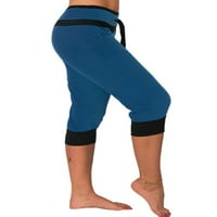Seksi plesne joge hlače za žene plus veličine Capris gamaše sa džepovima Elastična struka vježbanja