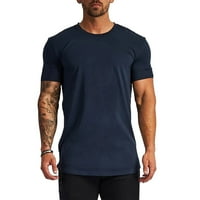 Muška majica Prozračna svila za ledu Top kratkih rukava Slim Fit Fashion Ljetni okrugli vrat Majice