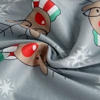 Stoljetno podudaranje porodice božićne pidžame set Reindeer Hoodie Jumpsin Romper Holiday PJS Onegeise