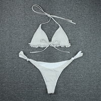 Zuwimk bikini setovi za žene, slatka granica podzemne kostime Halter bikini set kupaćih kostimica žene