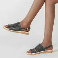 JJayotai Sandale za čišćenje žena Ljetne ženske casual cipele modna riblja usta gusta potplata izdubljena