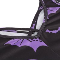 Ženska Noć Halloween Hemise Nightdress Bundev Bat Print haljina bez rukava Cami haljina noćna obuća
