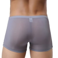 Muškarci seksi ventilacijske donje rublje visokokvalitetne boksere Muški kratke hlače Gy l, sivo