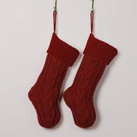 Viadha božićna slova čvrsta čarapa od vune privjeske božićne ukrase Božićne torbe čarape na klirensu