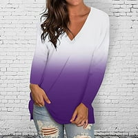 GAKVOOV Fall džemperi za žene plus veličine vrhovi pada ušteda za čišćenje ženskih ljetnih gradijenta
