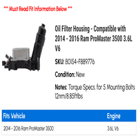 Kućište filtra za ulje - kompatibilno sa - RAM Promaster 3.6L V 2015
