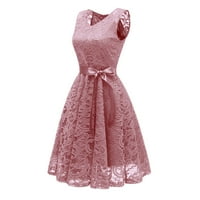 Duks haljine za žene čišćenje Žene Vintage Princess cvjetni čipka koktel V-izrez Strana Aline Swing haljina
