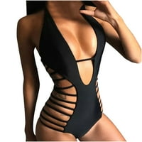 Binmer Women Ljetni kupaći kostim čvrsti sa podlogom za prsa bez podzemne kostim čipke jednodijelni