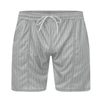 Amiliee Men Hotsas set, majica kratkih rukava Elastična struka kratke hlače prugasta dvodijelna odjeća ljeta