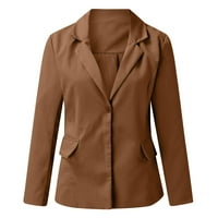 Outfmvch blezer jakne za žene dame modni casual dugih rukava lapeli odijelo Stil mala jakna Ženske vrhove