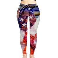 Niveer ženske gamaše visoki struk Jeđanje Dan neovisnosti Yoga hlače Stretjete za praćenje Trčevi na