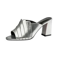 Sandale za žene visoke pete cipele PU srebro 39