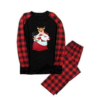 Sretan Božić Porodica koja odgovara pidžamama, Xmas Funny Reindeer SnowFlake Print PJS Holiday odjeća