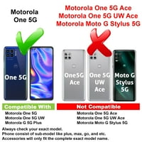 Vibecover tanak futrola kompatibilna za Motorola jedan 5g jedan 5g UW, Motorola G 5G Plus, ukupne straže