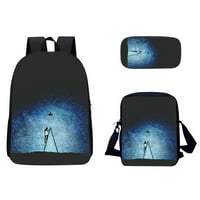 YCOLEW Galaxy ruksak za ruksak za knjige Dječje školske torbe ruksaci set sa ručkom torbom torbicom