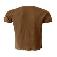 Voguele muns majica s kratkim rukavima T majice Henley ovratnik ljetni vrhovi plaža Basic Tee modna