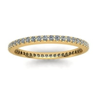 Prirodno .35ct okrugli rez sjajan dijamantski ženski godišnjica žena vjenčana vječna bend prstena od punog 18k žuto zlato g si1