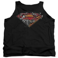 Superman DC stripovi lom lonac logotipa za odrasle tenk top košulja