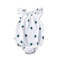 Jedna beba pupčana za pakovanje bez rukava bez rukava za bebe Girls ROMPER Jednodijelni pamučni pamučni odijelo za svakodnevnu nošenje vjenčanja u turističke zabave zelene 12-mjesec