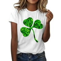 Majice za žene Ležerne prilike, Dan St. Patrickin, tisak TOP majica s kratkim rukavima TOPINSIZE 2XL