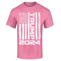 Shop4ever Muška adut zastava Grafička majica X-Velika Azalea Pink
