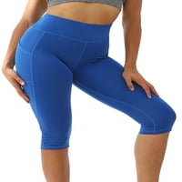COLISHA High Struk kapri-remen za žene Tummy Control Atletic Hlače koje rade joga vježbati hlače Capri
