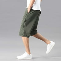 Najlonske kratke hlače Rave muške kratke hlače muške modne casual čvrste boje Multi džepni kopč za patent