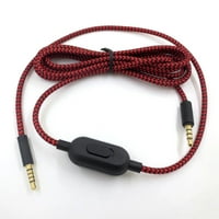 Adhiler G Pro Audio AU kabel za Logitech G433 G233 G PRO G Pro slušalice Audio produžni kabel sa unutrašnjom tipkom za prekidač zvuka i kontrole zvuka