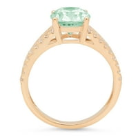 2.32ct ovalni rez zeleni simulirani dijamant 18k žuti zlatni gravirajući izjavu bridalna godišnjica angažmana vjenčana prstena veličine 7.5