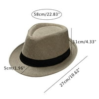 Muškarci Žene Retro Jazz Hat Solid Boja Britanska šešir za sunčanje Travel Sun Hat Dnevno slobodno vrijeme