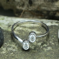 ct.t.w Okrugli laboratorij kreirao je Moissite Diamond Solitaire Bypass Love Promise Prsten za žene