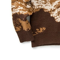 Muški džemper okrugli vrat dugih rukava Jumper Srednji duljina grafički otisci udobni pulover Tie-bojenje